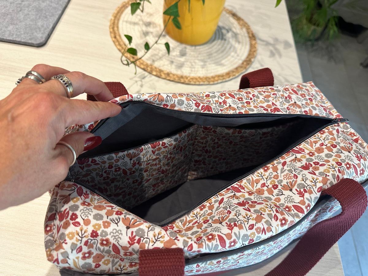 Petit Sac Week-End Simili Cuir – 34x14x21 cm, Fait Main | Le Petit Atelier 27