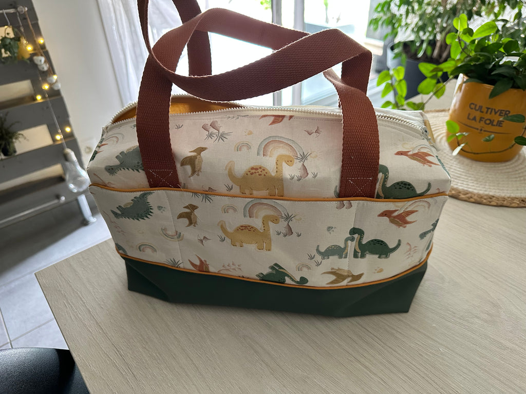 Petit Sac Week-End Simili Cuir – 34x14x21 cm, Fait Main | Le Petit Atelier 27