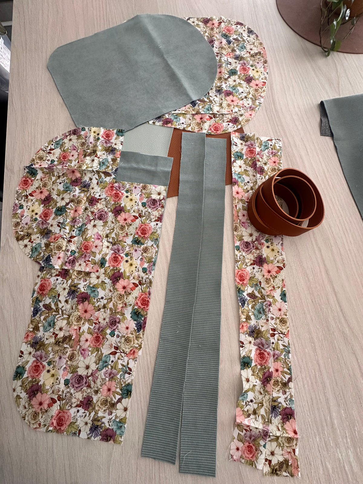 Sac à Dos Adulte Velours Côtelé & Tissu Liberty – Bretelles Simili Cuir | Le Petit Atelier 27