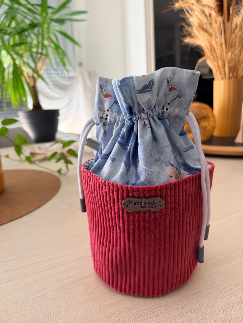 Pochon à Nouer Velours Côtelé Rose Fuchsia 2 – Le Petit Atelier 27