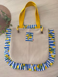 Sac Totebag Citronnade – Beige & Rayures Bleues
