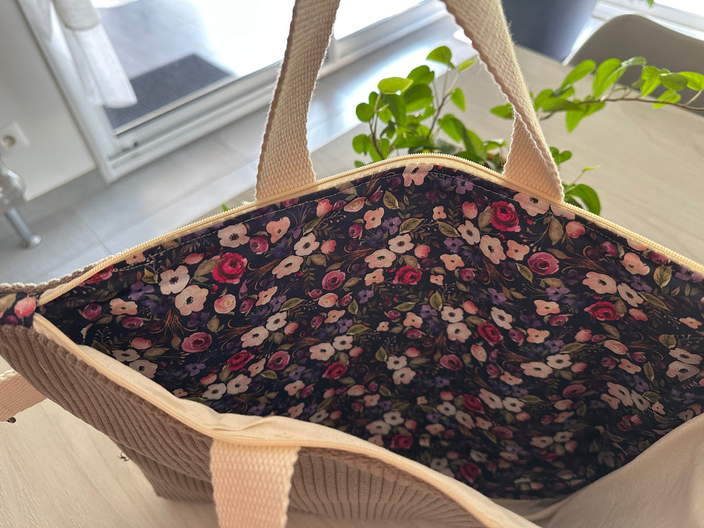 Sacoche Ordinateur Velours Côtelé avec Bandoulière – Sur Mesure, Fait Main | Le Petit Atelier 27
