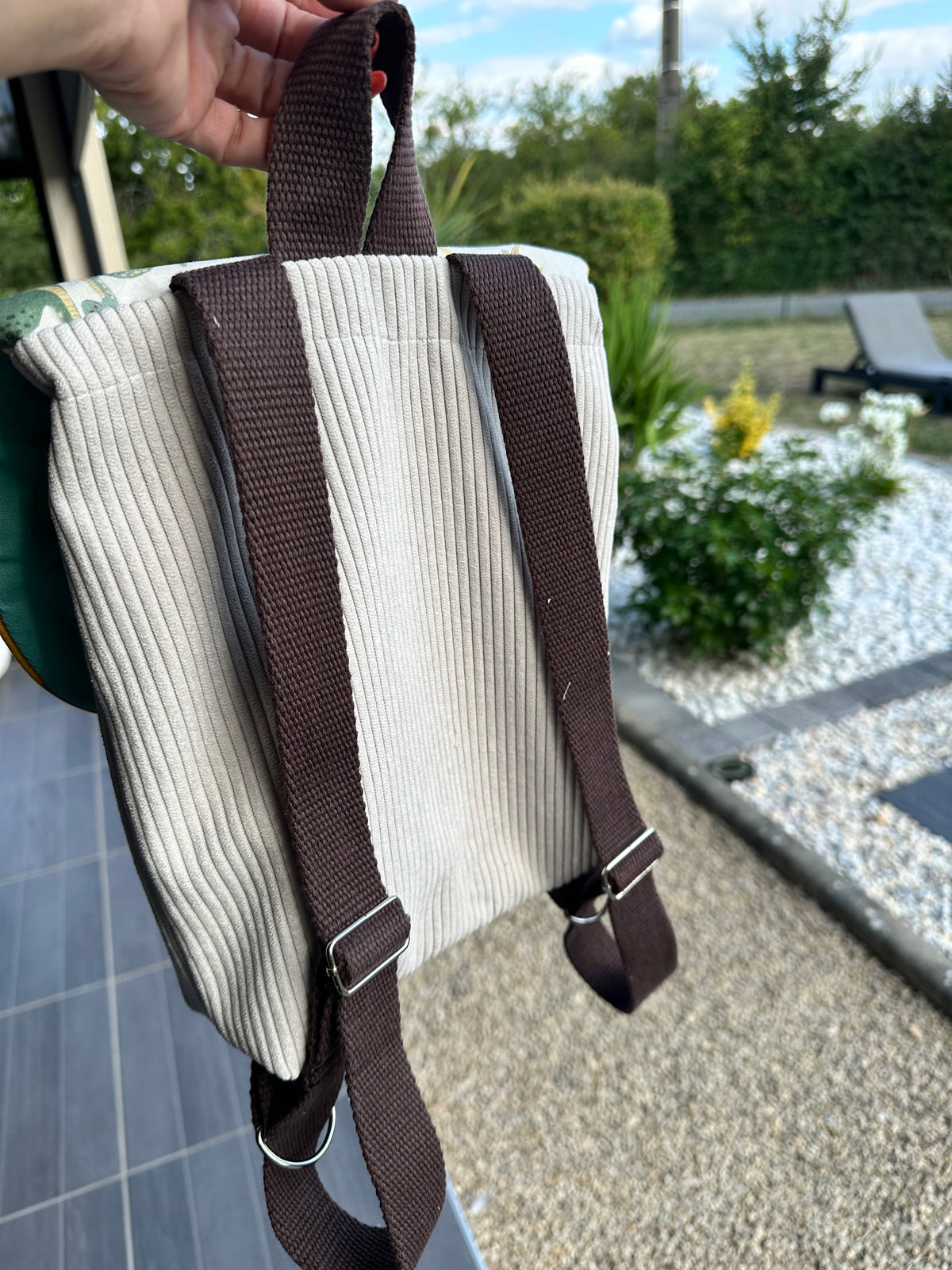 Petit Sac à Dos Enfant en Velours Côtelé – Fait Main | Le Petit Atelier 27