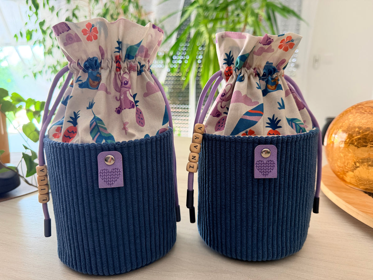 Ensemble Pochon & Sac à Main Enfant en Velours Côtelé – Fait Main | Le Petit Atelier 27