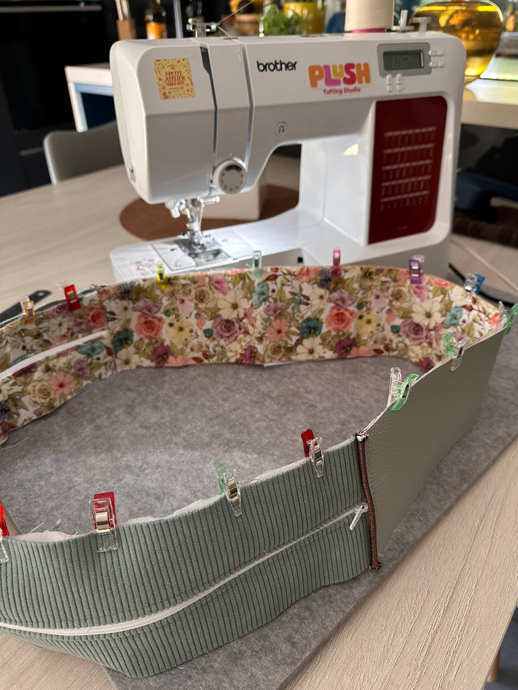 Sac à Dos Adulte Velours Côtelé & Tissu Liberty – Bretelles Simili Cuir | Le Petit Atelier 27