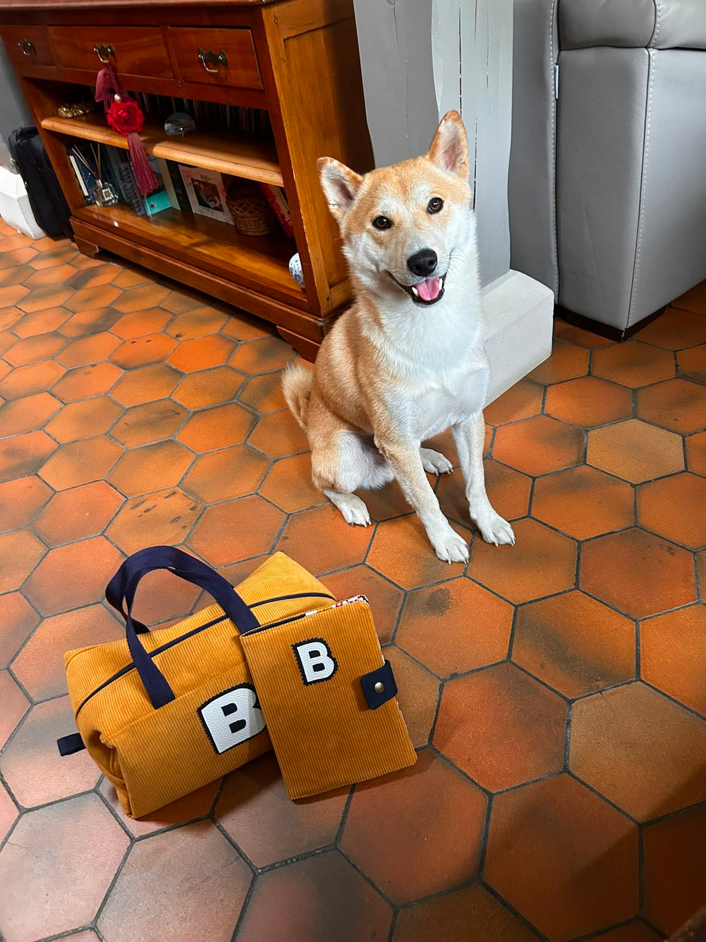 Ensemble Protège Carnet de Santé & Sac à Accessoires – Velours Côtelé | Le Petit Atelier 27