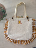 Sac Totebag Citron – Blanc & Vichy Miel