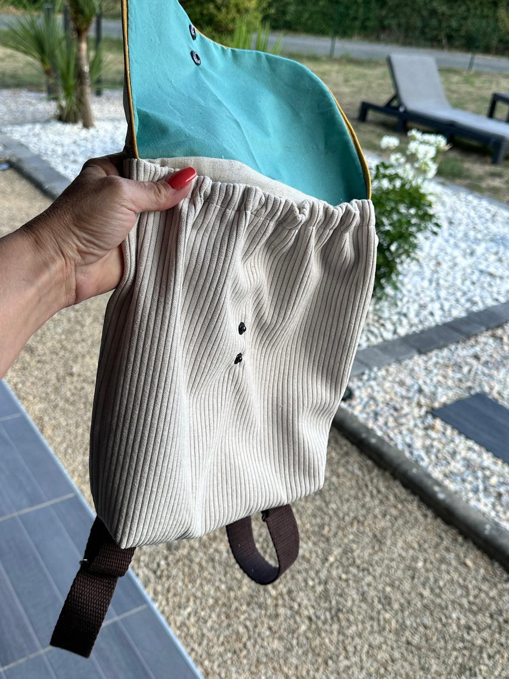 Petit Sac à Dos Enfant en Velours Côtelé – Fait Main | Le Petit Atelier 27