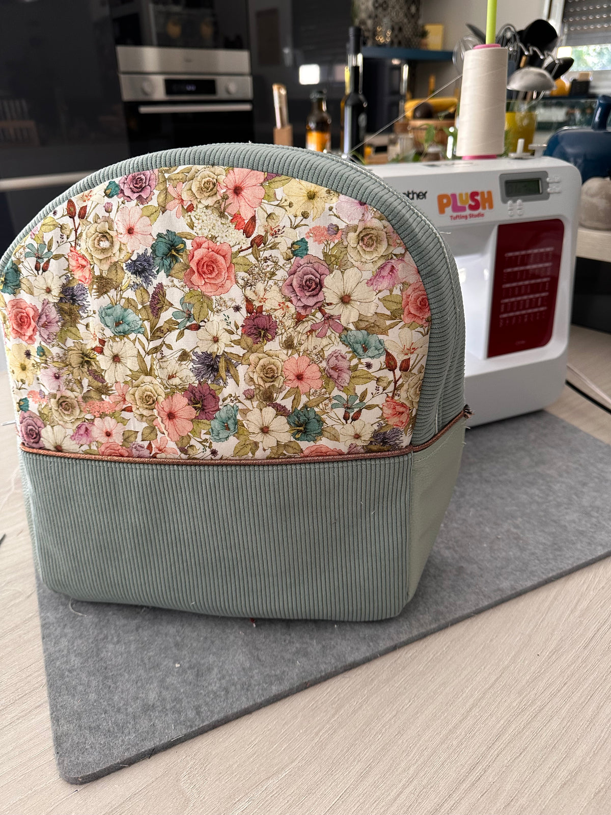 Sac à Dos Adulte Velours Côtelé & Tissu Liberty – Bretelles Simili Cuir | Le Petit Atelier 27