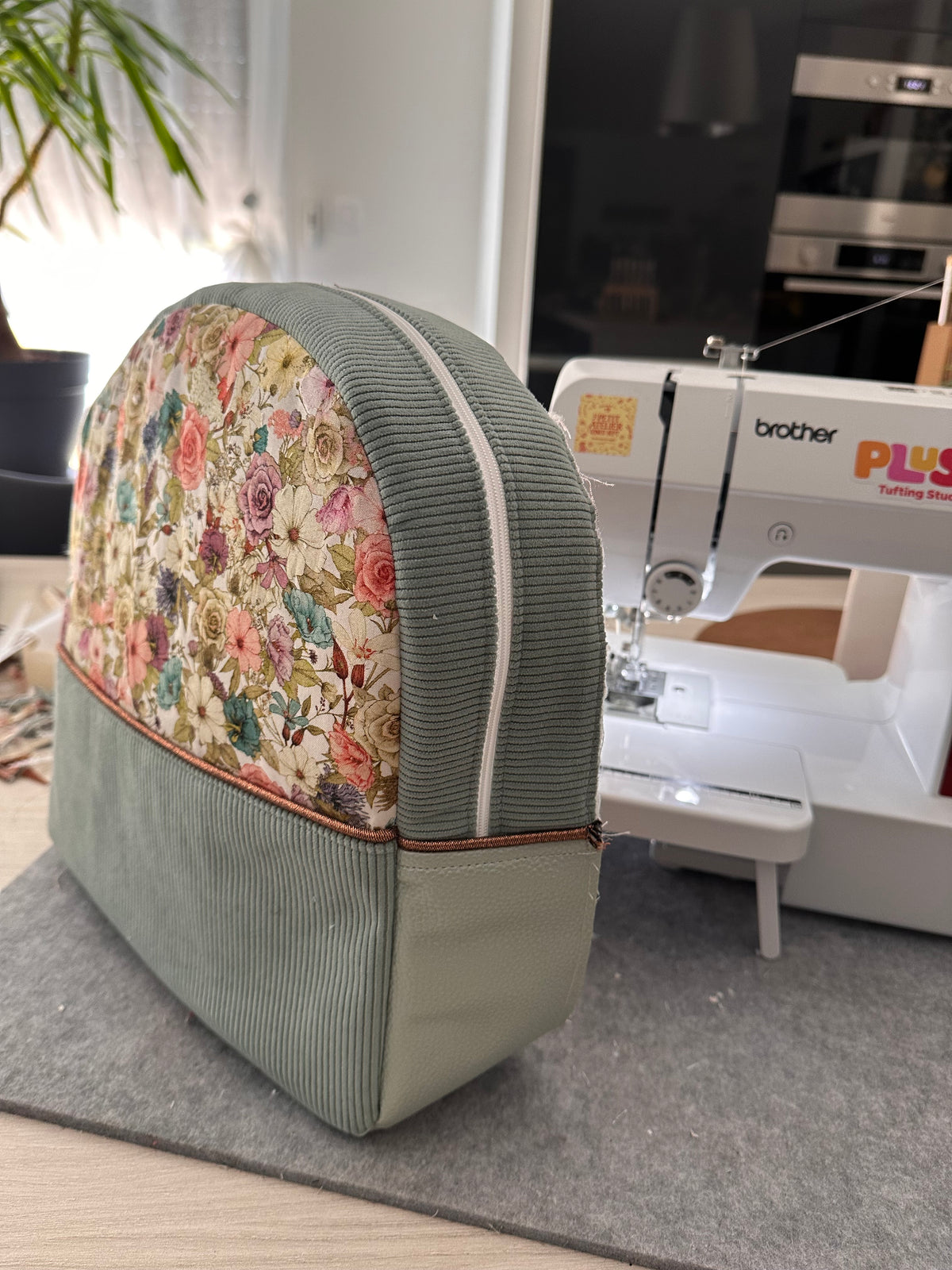 Sac à Dos Adulte Velours Côtelé & Tissu Liberty – Bretelles Simili Cuir | Le Petit Atelier 27