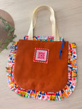 Sac Totebag Fleur – Terracotta & Multicolore