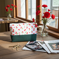 Pochette "Zippée haute" Velours Côtelé Vert Sapin – Le Petit Atelier 27