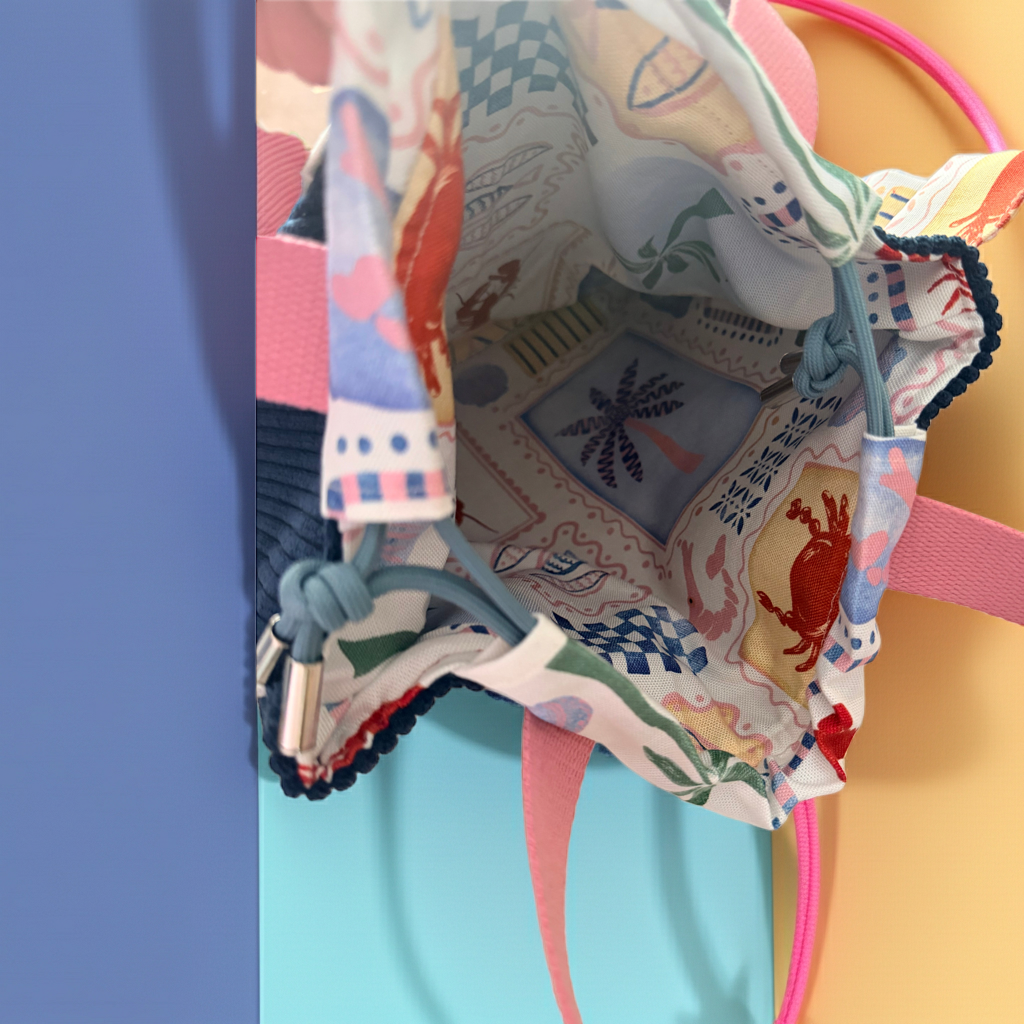 Sac Totebag Velours Côtelé Crabe Marine & Bord de Mer – Le Petit Atelier 27