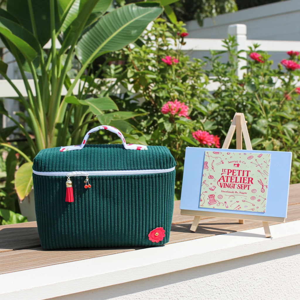 Vanity Haut Velours Côtelé Vert Sapin – Le Petit Atelier 27