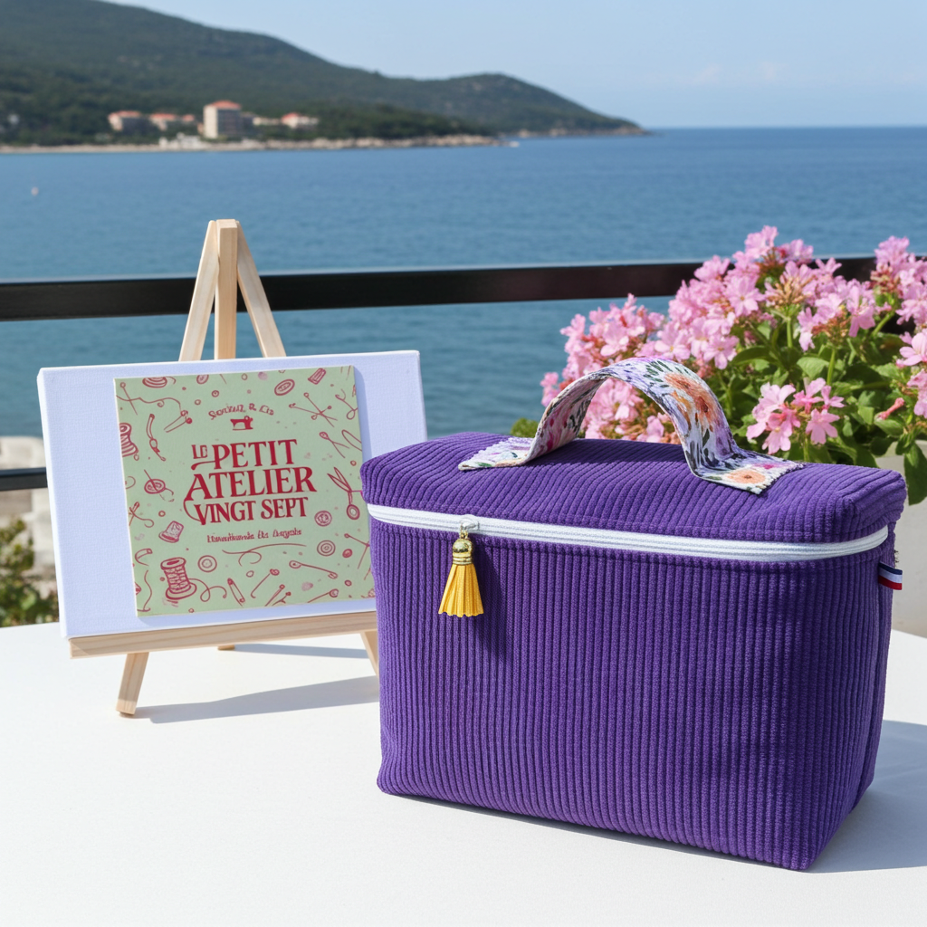 Vanity Haut Velours Côtelé Violet – Le Petit Atelier 27
