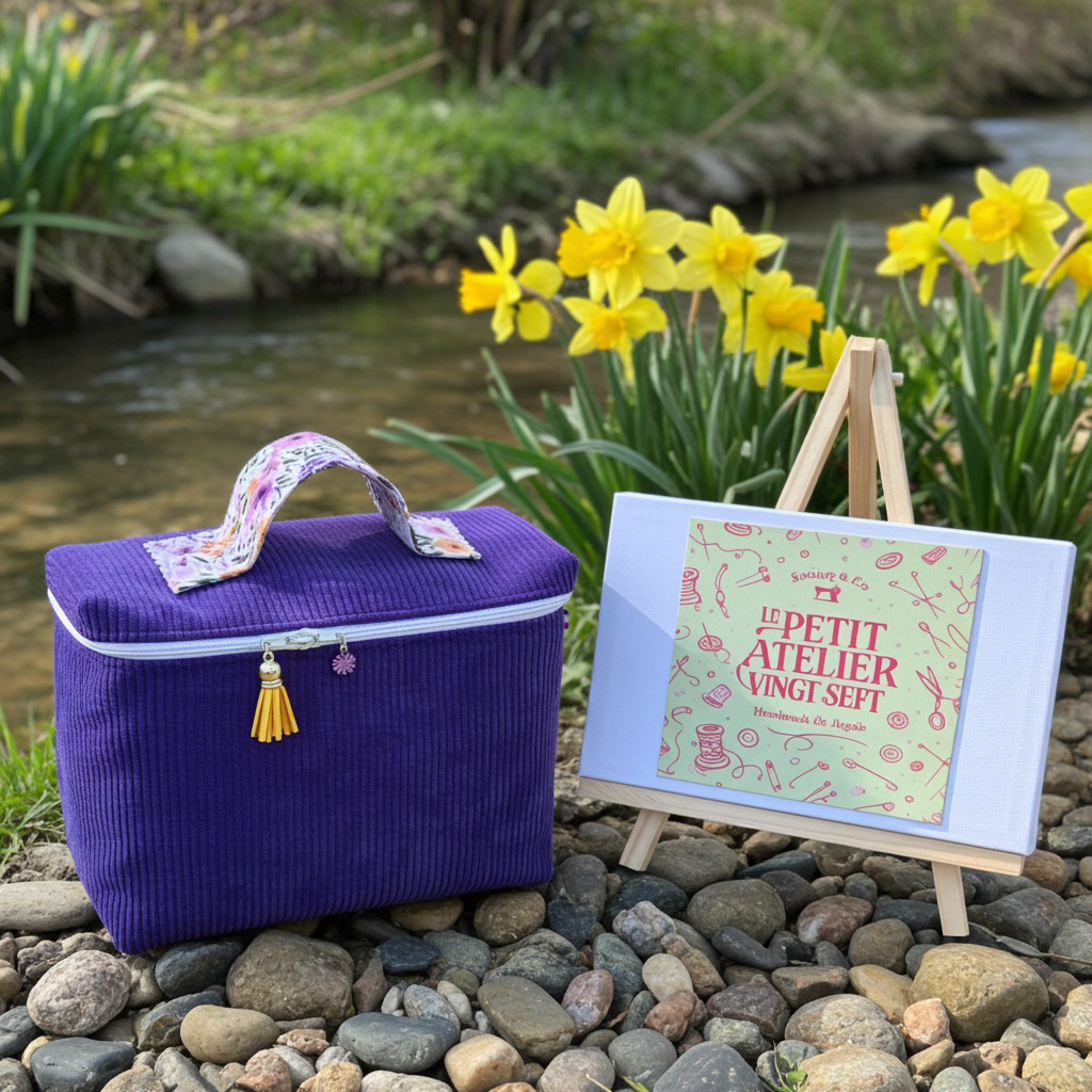 Vanity Haut Velours Côtelé Violet – Le Petit Atelier 27