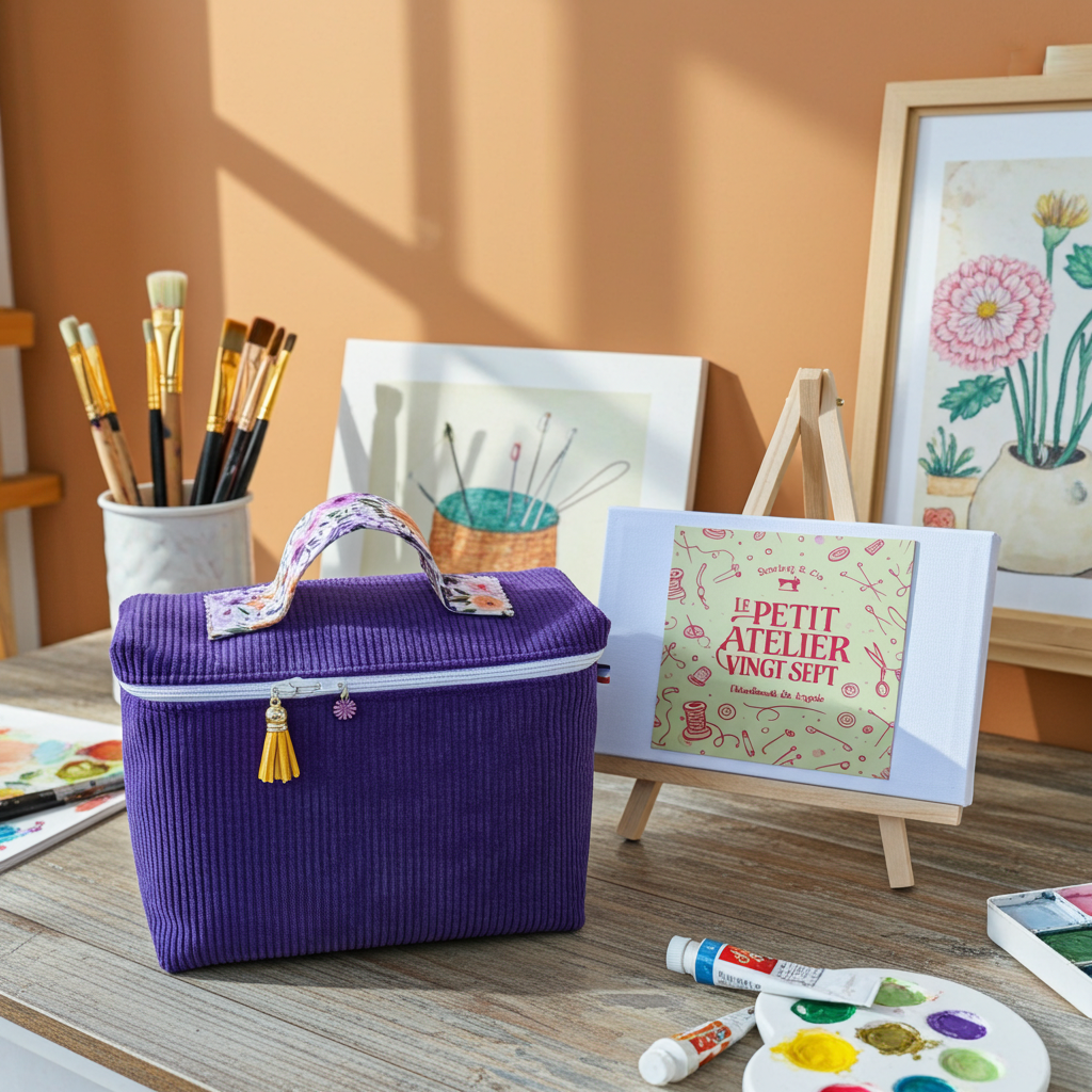 Vanity Haut Velours Côtelé Violet – Le Petit Atelier 27